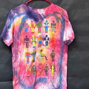 UNIVERSAL STUDIOS Marvel Tie Dye small Unisex Cotton Blue Red Spectacular